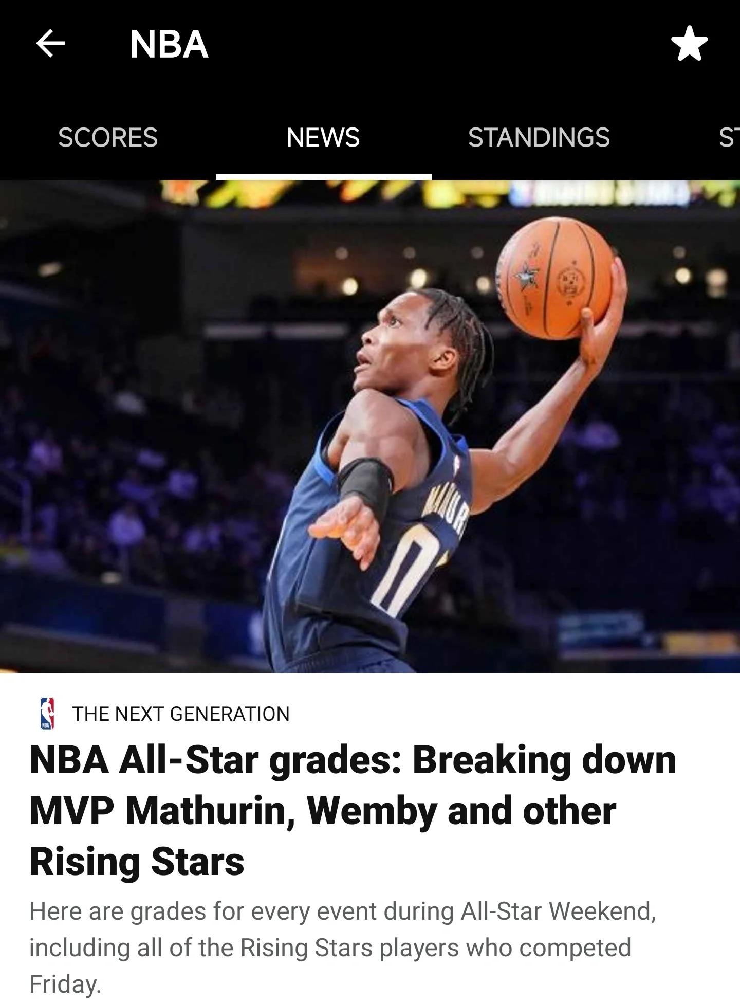 NBA新晋球员在全明星赛中展现实力